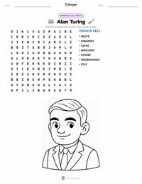 Aperçu de la feuille de travail imprimable Alan Turing