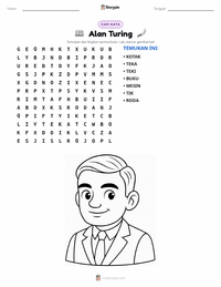 Prabaca lembar kerja cetak Alan Turing