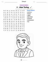 Anteprima della scheda stampabile di Alan Turing