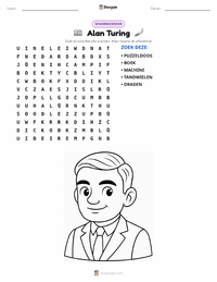 Alan Turing afdrukbare werkblad voorbeeld