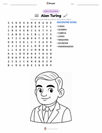 Prévia da folha de atividades imprimível Alan Turing