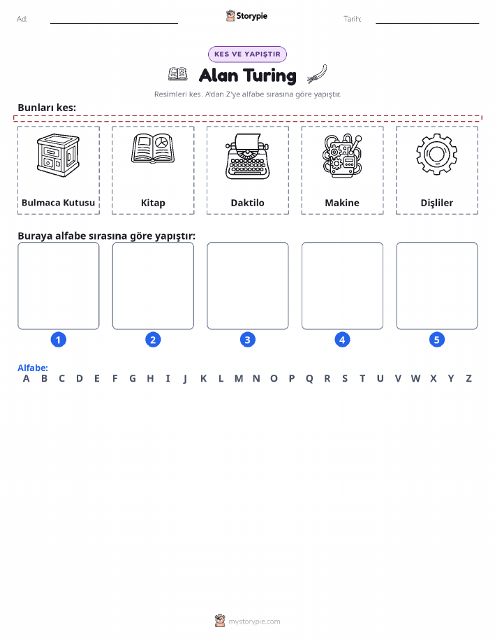 Kes & Yapıştır Alfabe