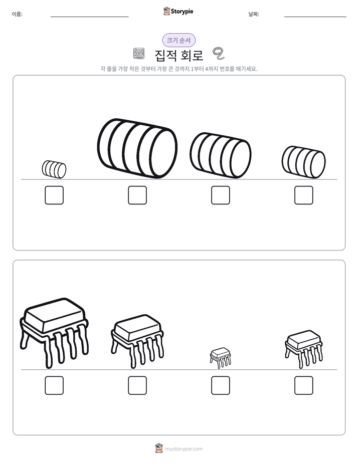크기 순서