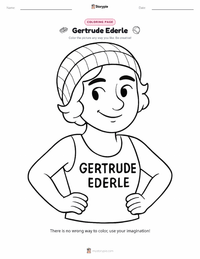 Gertrude Ederle printable worksheet preview