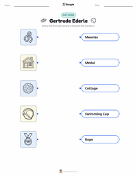 Gertrude Ederle printable worksheet for kids