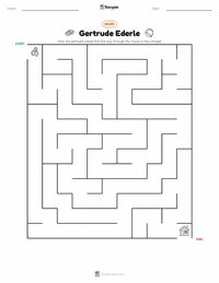 Gertrude Ederle printable worksheet preview