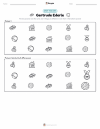 Gertrude Ederle printable worksheet preview
