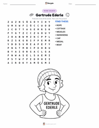Gertrude Ederle printable worksheet preview