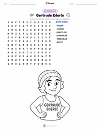 Gertrude Ederle afdrukbare werkblad voorbeeld