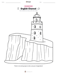 English Channel coloring page for kids