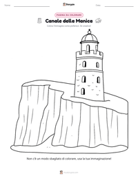 Pagina da colorare di Canale della Manica per bambini