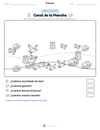 Vista previa de la hoja de trabajo imprimible de Canal de la Mancha