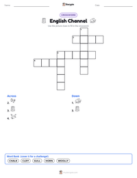 English Channel printable worksheet preview