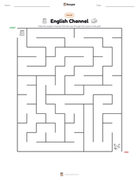 English Channel printable worksheet preview