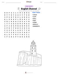 English Channel printable worksheet preview