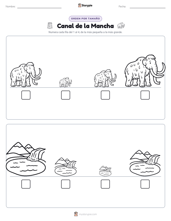 Orden de Tamaños