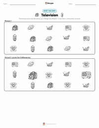 Television printable worksheet preview