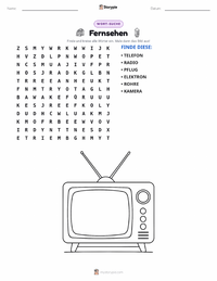 Fernsehen druckbare Arbeitsblatt Vorschau