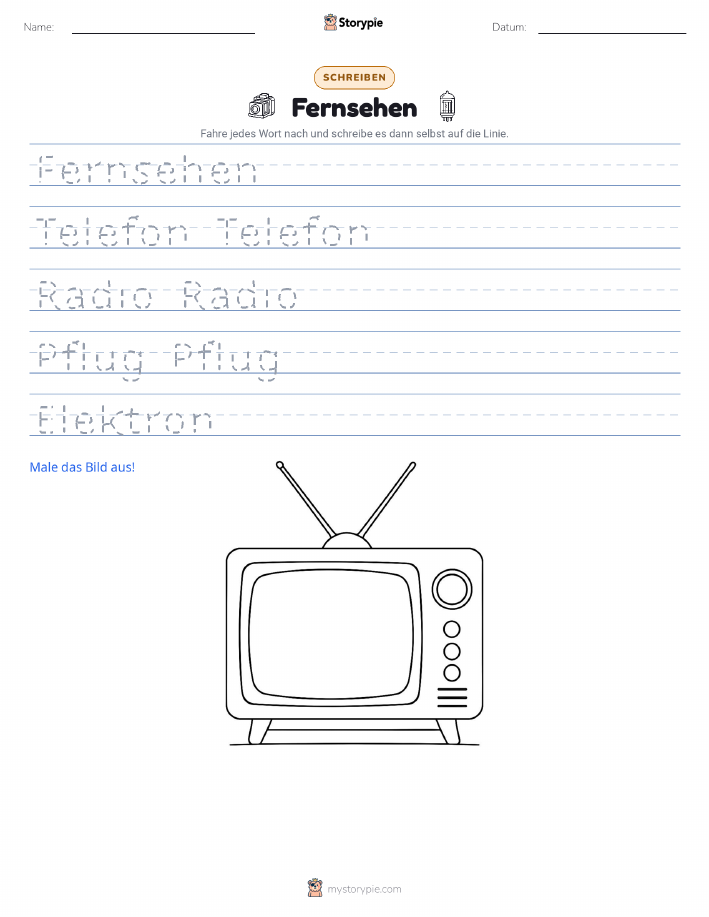 Schreibübung