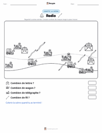 Aperçu de la feuille de travail imprimable Radio