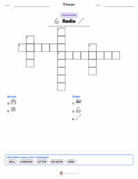 Radio printable worksheet preview