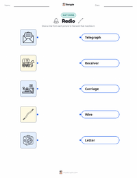Radio printable worksheet for kids