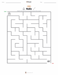Radio printable worksheet preview