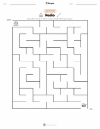 Aperçu de la feuille de travail imprimable Radio