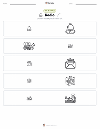 Radio printable worksheet preview