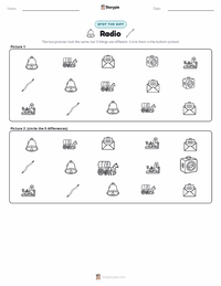 Radio printable worksheet preview