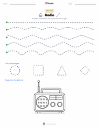 Radio printable worksheet preview