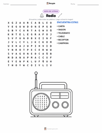 Vista previa de la hoja de trabajo imprimible de Radio