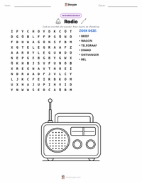 Radio afdrukbare werkblad voorbeeld