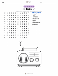 Podgląd drukowalnego arkusza ćwiczeń Radio