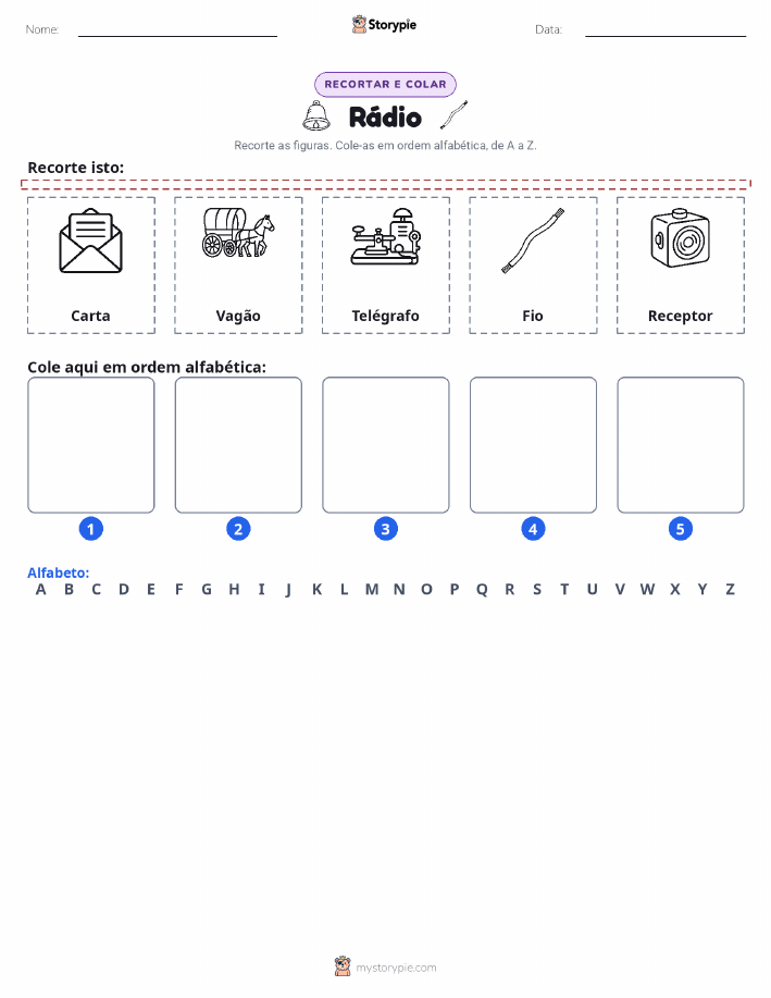 Recortar & Colar Alfabeto