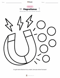 Magnetismus Malvorlage für Kinder