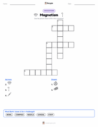 Magnetism printable worksheet preview