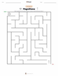Aperçu de la feuille de travail imprimable Magnétisme