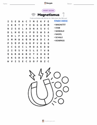 Magnetismus druckbare Arbeitsblatt Vorschau