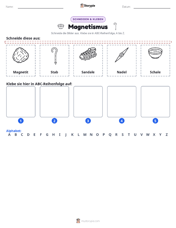 Schneiden & Einfügen Alphabet