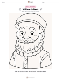 Prévia da folha de atividades imprimível William Gilbert