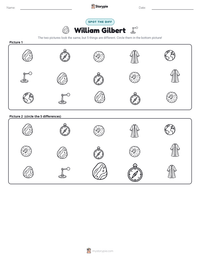 William Gilbert printable worksheet preview