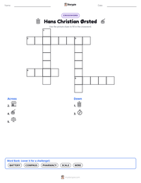 Hans Christian Ørsted printable worksheet preview