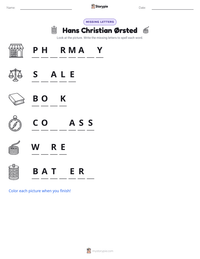 Hans Christian Ørsted printable worksheet preview
