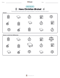 Hans Christian Ørsted printable worksheet preview