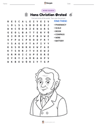 Hans Christian Ørsted printable worksheet preview