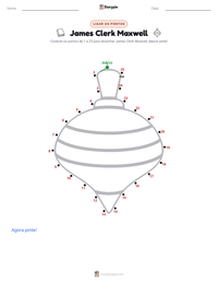 Prévia da folha de atividades imprimível James Clerk Maxwell