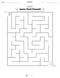 Podgląd drukowalnego arkusza ćwiczeń James Clerk Maxwell