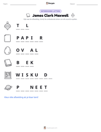 James Clerk Maxwell afdrukbare werkblad voorbeeld
