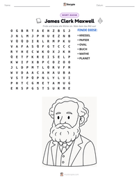 James Clerk Maxwell druckbare Arbeitsblatt Vorschau